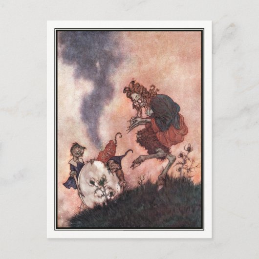 Der verwackelte Hobgoblin von Edmund Dulac Postkarte (Vorderseite)