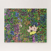 Der verwunderte Florist. Darstellung auf Puzzle (Horizontal)
