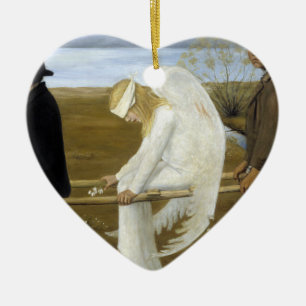 Der verwundete Engel (Detail) Keramikornament