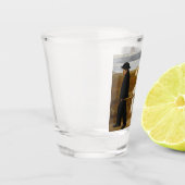 Der verwundete Engel Schnapsglas (Links)