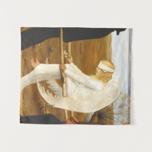 Der verwundete Engel von Hugo Simberg 1903 Wandteppich (Vorderseite (Horizontal))