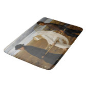 Der verwundete Engel (von Hugo Simberg) Badematte (Schrägansicht)