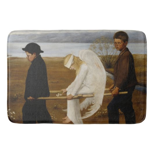 Der verwundete Engel (von Hugo Simberg) Badematte (Vorderseite)