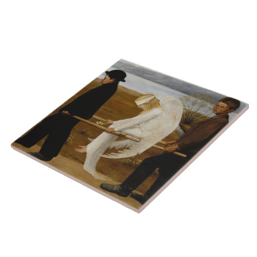 Der verwundete Engel (von Hugo Simberg) Fliese (Seite)