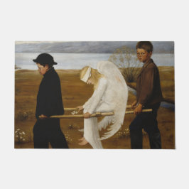 Der verwundete Engel (von Hugo Simberg) Fußmatte