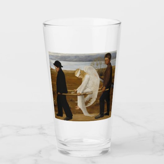 Der verwundete Engel (von Hugo Simberg) Glas (Vorderseite)