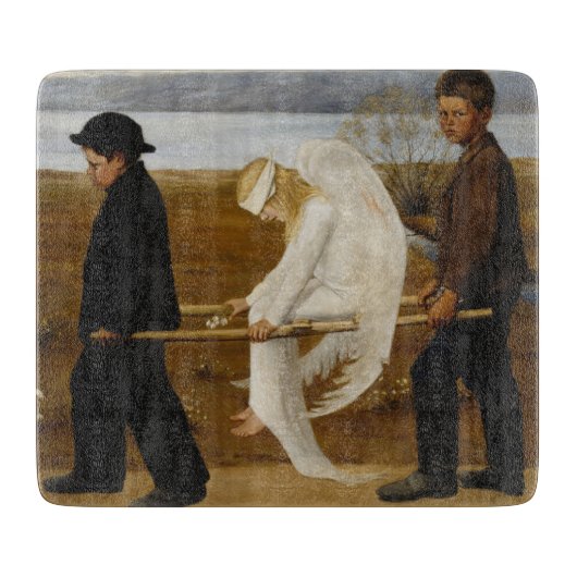 Der verwundete Engel (von Hugo Simberg) Schneidebrett (Vorderseite)
