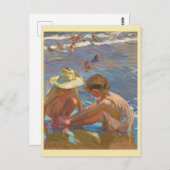 Der verwundete Fuß, Joachin Sorolla Postkarte (Vorne/Hinten)