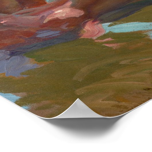 Der verwundete Fuß | Joaquín Sorolla Poster (Ecke)