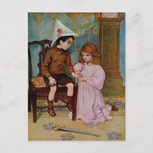 Der verwundete Ritter Postkarte (Vorderseite)