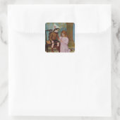 Der verwundete Ritter Quadratischer Aufkleber (Tasche)