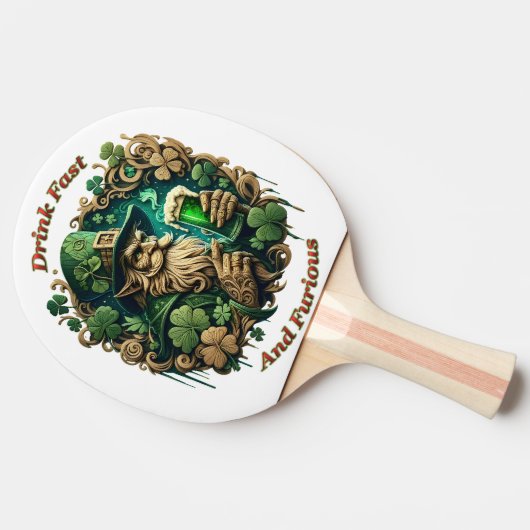 Der verzauberte Abend von Ale a Leprechauns Toast Tischtennis Schläger (Seitenansicht)