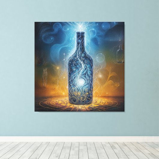 Der verzauberte Elixier des Kosmos Leinwanddruck (Insitu (Holzboden))