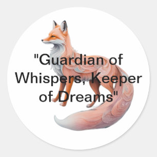 "Der verzauberte Ember-Fuchs" Runder Aufkleber