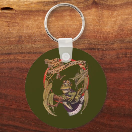Der verzauberte Froschprinz-Schlüsselanhänger Schlüsselanhänger (Vorderseite)