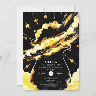 Der verzauberte Fun Space zum Geburtstag Einladung