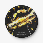 Der verzauberte Fun Space zum Geburtstag Pappteller (Vorderseite)