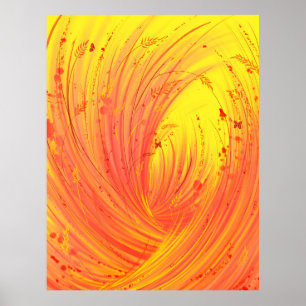 Der verzauberte Garten - Feld des Goldenen Feuers Poster