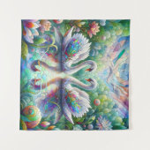 Der verzauberte Garten: Schwäne des Splendors Wandteppich (Vorderseite (Horizontal))