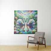 Der verzauberte Garten: Schwäne des Splendors Wandteppich (Beispiel)