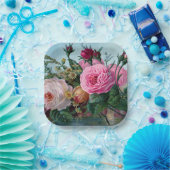 Der verzauberte Garten: Vintage Blumen-Designplatt Pappteller (Party)