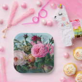 Der verzauberte Garten: Vintage Blumen-Designplatt Pappteller (Party)