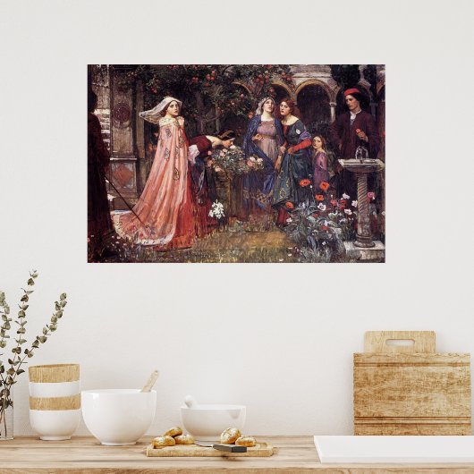 Der verzauberte Garten von John William Waterhouse Poster (Küche)