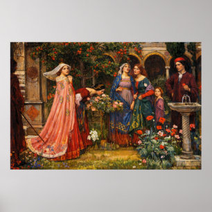 Der verzauberte Garten von John William Waterhouse Poster