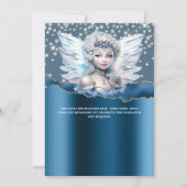 Der verzauberte Glitzer Quinceañera blu Einladung (Rückseite)