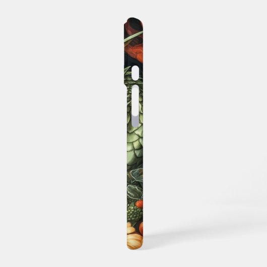 Der verzauberte grüne Drache mit seinem eleganten iPhone 16 Hülle (Linke Seite)