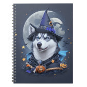 Der verzauberte Husky-Hund: Magische Halloween-Fre Notizblock (Vorderseite)