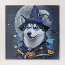 Der verzauberte Husky-Hund: Magische Halloween-Fre