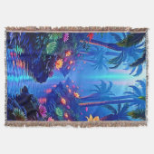 Der verzauberte lebendige Fluss Forest Dream Decke (Vorderseite)