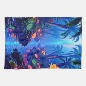 Der verzauberte lebendige Fluss Forest Dream Geschirrtuch (Horizontal)