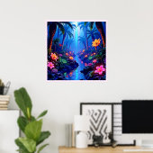 Der verzauberte lebendige Fluss Forest Dream Poster (Heimbüro)