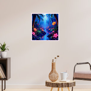 Der verzauberte lebendige Fluss Forest Dream Poster