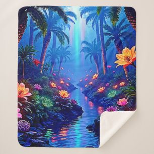 Der verzauberte lebendige Fluss Forest Dream Sherpadecke