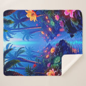 Der verzauberte lebendige Fluss Forest Dream Sherpadecke (Vorderseite (Horizontal))