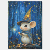 Der verzauberte Magier Maus Fantasy Art Magnet (Vorderseite)