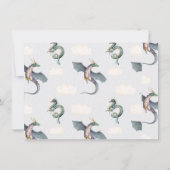 Der verzauberte Märchenwalddrache zum Geburtstag Einladung (Rückseite)