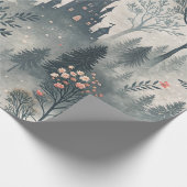 Der verzauberte Misty Forest mit dunklem Schloss - Geschenkpapier (Ecke)