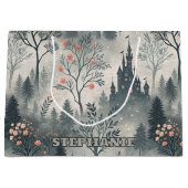 Der verzauberte Misty Forest mit dunklem Schloss - Große Geschenktüte (Vorderseite)