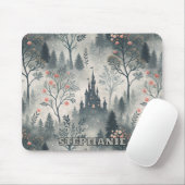 Der verzauberte Misty Forest mit dunklem Schloss - Mousepad (Mit Mouse)