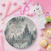 Der verzauberte Misty Forest mit dunklem Schloss - Pappteller (Party)