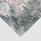 Der verzauberte Misty Forest mit dunklem Schloss - Seidenpapier (Ausschnitt)