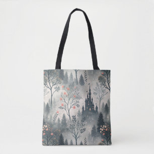 Der verzauberte Misty Forest mit dunklem Schloss - Tasche