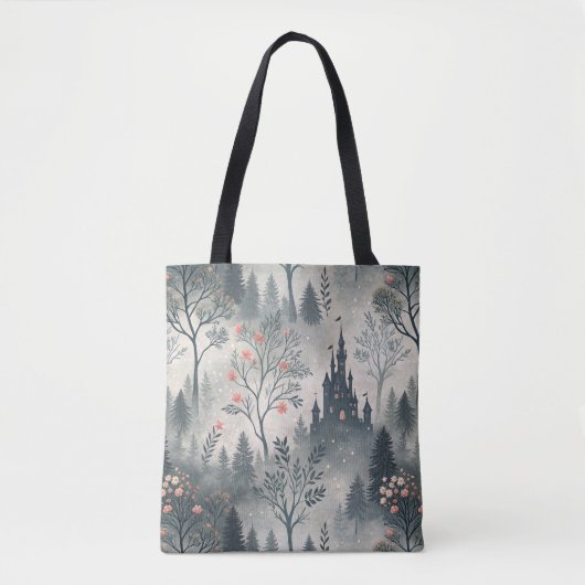 Der verzauberte Misty Forest mit dunklem Schloss - Tasche (Vorderseite)