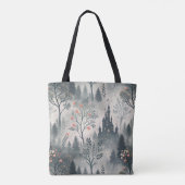 Der verzauberte Misty Forest mit dunklem Schloss - Tasche (Rückseite)
