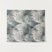 Der verzauberte Misty Forest mit dunklem Schloss - Wandteppich (Vorderseite (Horizontal))