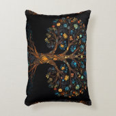 Der verzauberte Mosaikbaum Dekokissen (Vorderseite(Vertikal))